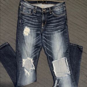 Stylish Blue Distressed Jeans